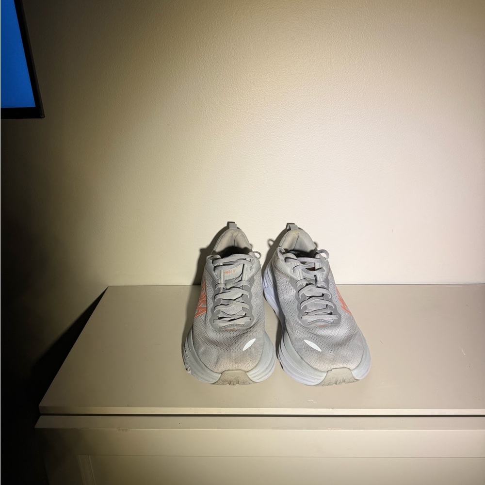Hoka Women’s Sneakers-Sz 9.5. Gray/light Coral. - Picture 4 of 11